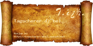 Tagscherer Ábel névjegykártya